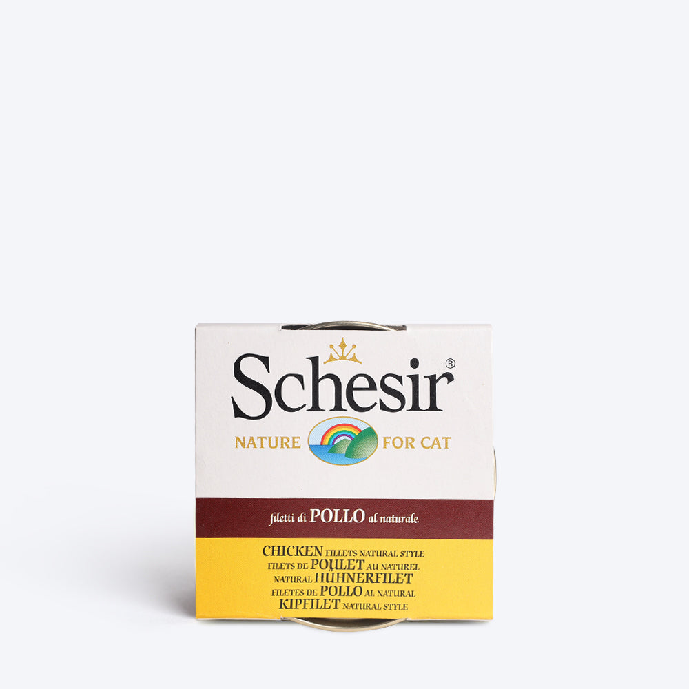 Schesir Nature Chicken Fillets Canned Wet Cat Food - 85 g - Heads Up For Tails