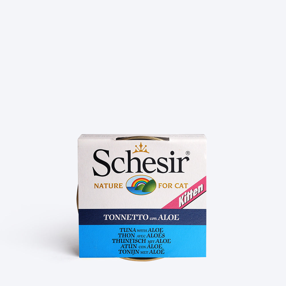 Schesir 51% Tuna with Aloe Wet Kitten Food - 85 g - Heads Up For Tails