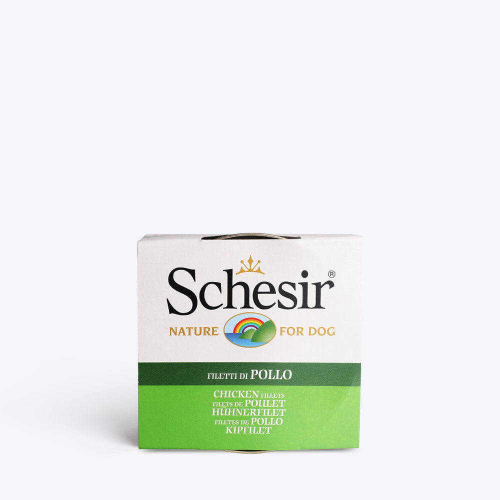 Schesir 67% Chicken Fillets Wet Dog Food - 150 g - Heads Up For Tails
