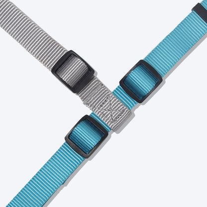 HUFT Essentials Nylon Dog H-Harness - Aqua Blue - Heads Up For Tails