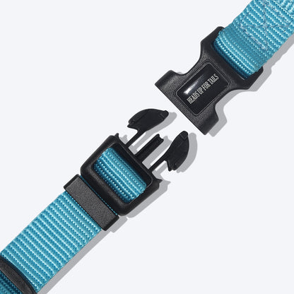 HUFT Essentials Nylon Dog H-Harness - Aqua Blue - Heads Up For Tails