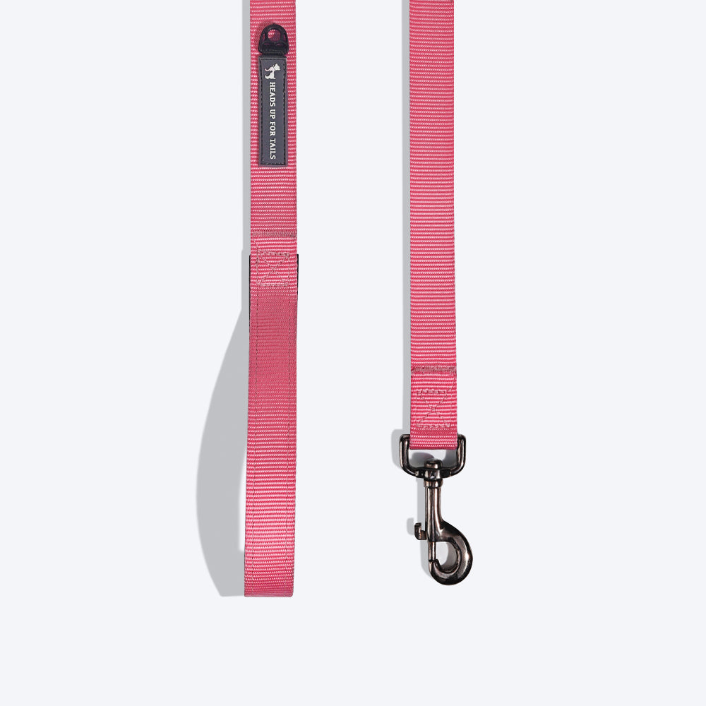 HUFT Essentials Nylon Dog Leash - Dark Pink - Heads Up For Tails