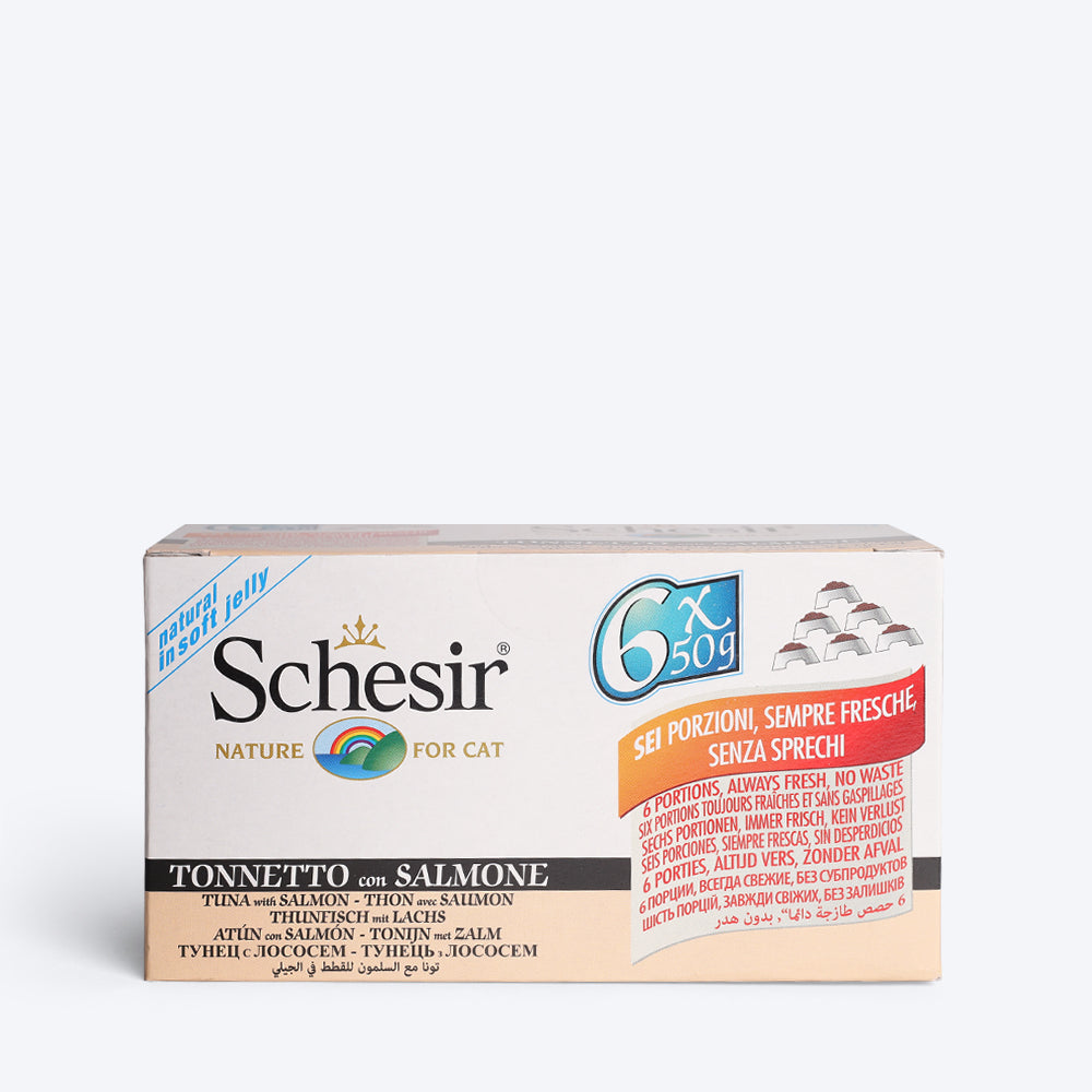 Schesir Tuna With Salmon and Rice Whole Meat Wet Cat Food - (6 X 50 g)-2