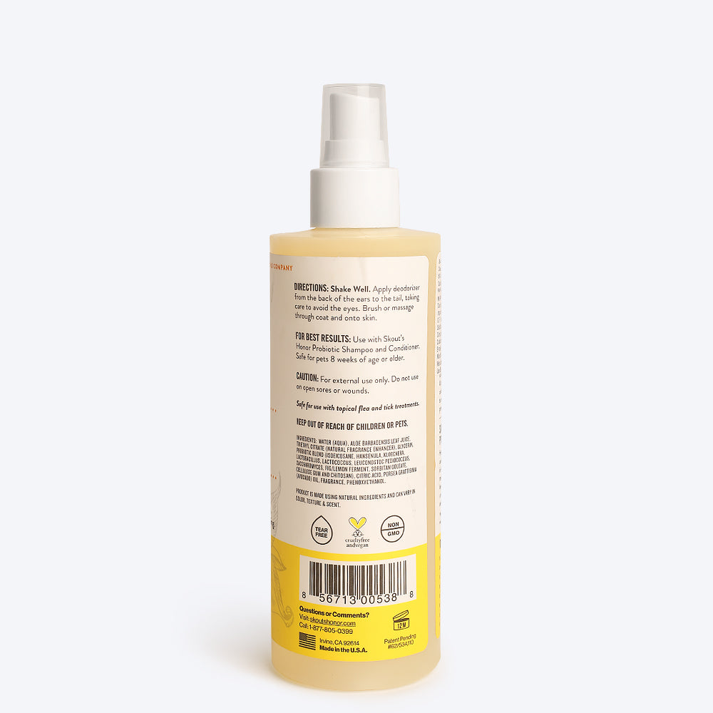 Skout's Honor Daily Use Deodorizer For Dogs & Cats - Honeysuckle - 236 ml - Heads Up For Tails