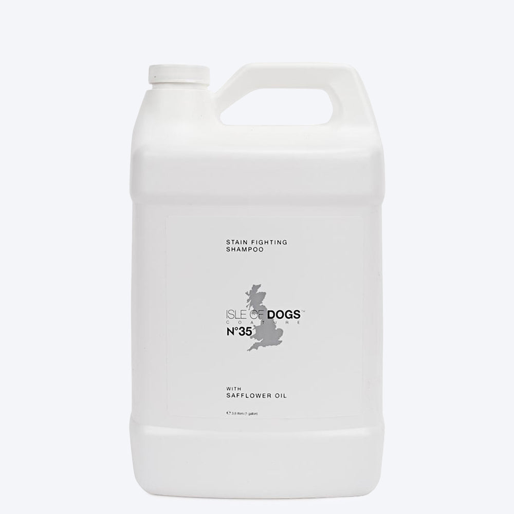 Isle Of Dogs Stain Fighting Dog Shampoo with Safflower Oil - 1 Gallon (3.8 liters) - Heads Up For Tails