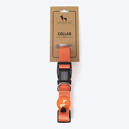 HUFT Classic Nylon Puppy Collar - Orange - Heads Up For Tails