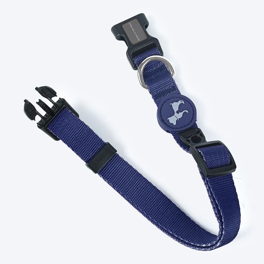 HUFT Classic Nylon Puppy Collar - Navy - Heads Up For Tails