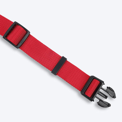 HUFT Essentials Nylon Dog Collar - Red (Can be Personalised) - Heads Up For Tails