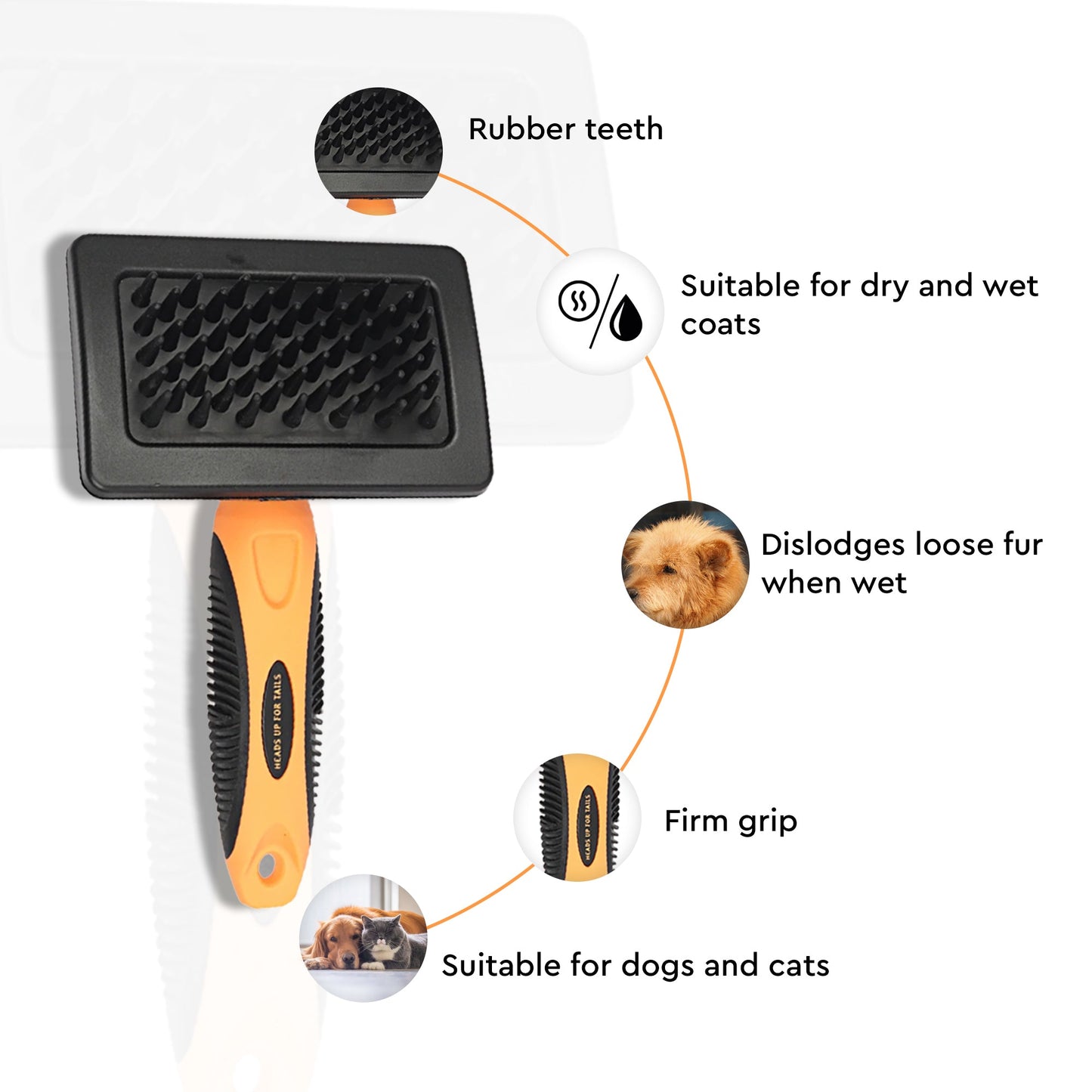 HUFT Pet Massage Brush - Heads Up For Tails