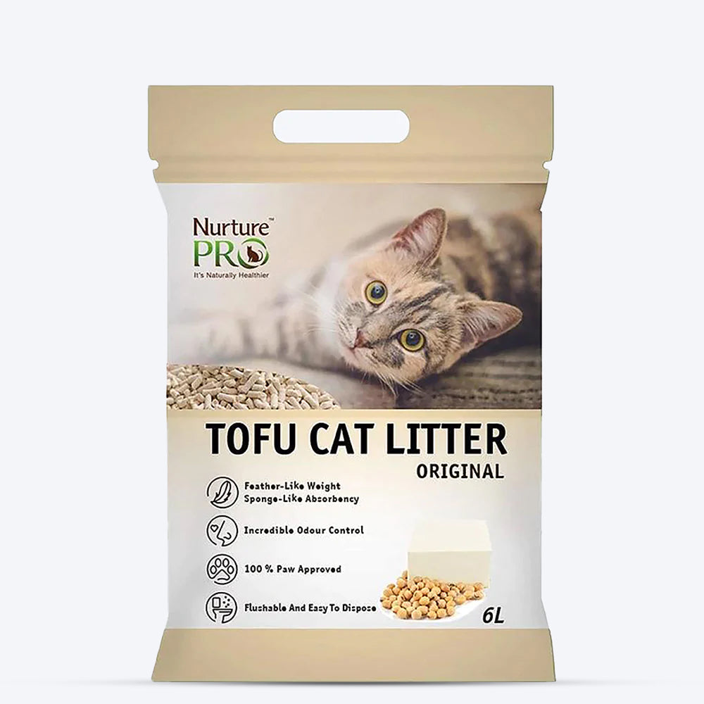 Nurture Pro Tofu Cat Litter Original (Flushable & Lasts 4 Weeks) - 2.75 kg - Heads Up For Tails