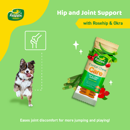 Happi Doggy Vegetarian Dental Chew - (Hip & Joint Support) Rosehip & Okra - Singles - 23 g-5